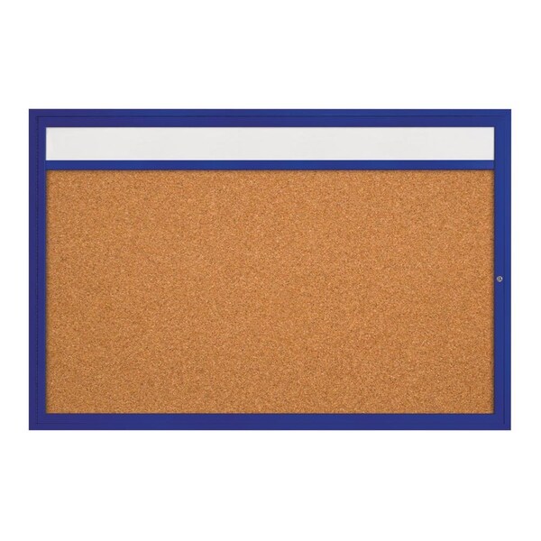United Visual Products Hinge-less Radius Corkboard, 36"x36", Black Alum Frame/Pearl UVEB3636R-BLACK-PEARL - main